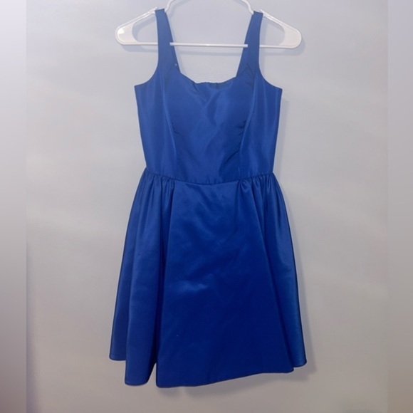 Blue Sherri Hill Dress formal homecoming simple size 4 - Picture 4 of 7